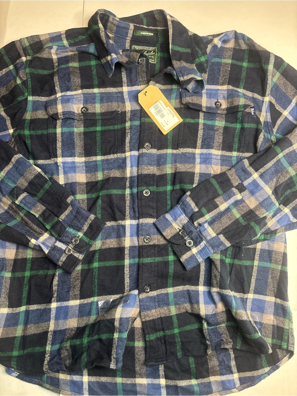 NWT Woolrich Oxbow Bend size XL blue and green